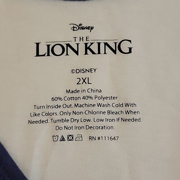 Disney. Lion King. Tie front Tee. Size 2XL. EUC - Picture 7 of 10